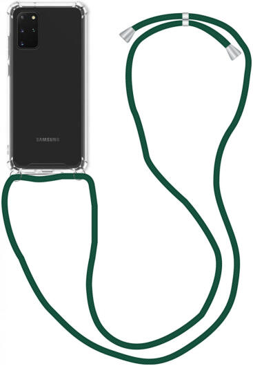 Samsung Galaxy S20 Hoesje Back Cover met Koord Donker Groen afbeelding 1