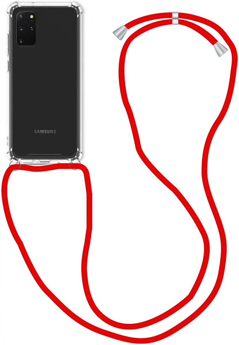 Samsung Galaxy S20 Hoesje Back Cover met Koord Rood afbeelding 1