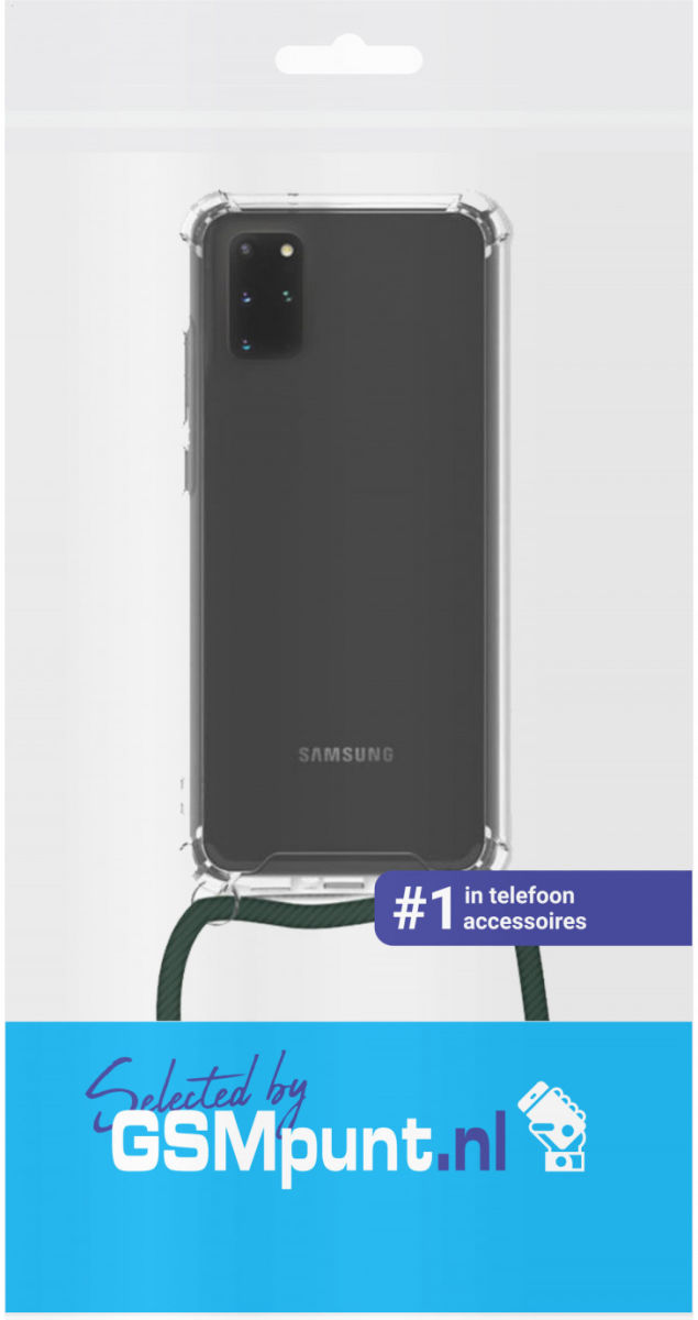 Samsung Galaxy S20 Plus Hoesje Back Cover met Koord Zwart afbeelding 3