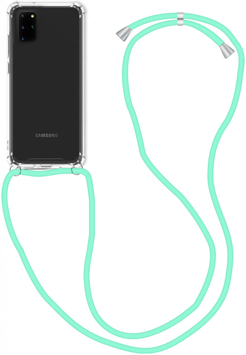 Samsung Galaxy S20 Plus Hoesje Back Cover met Koord Mint Groen afbeelding 1