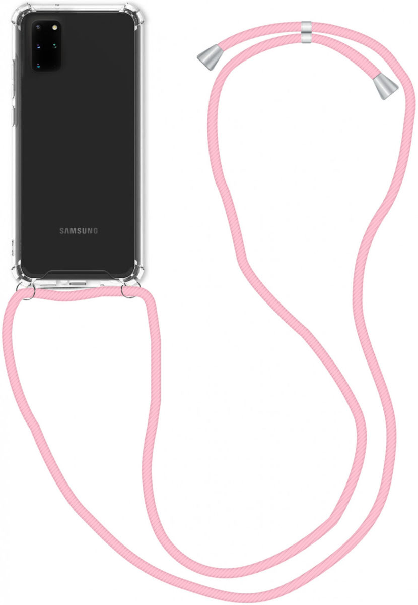Samsung Galaxy S20 Plus Hoesje Back Cover met Koord Roze afbeelding 1