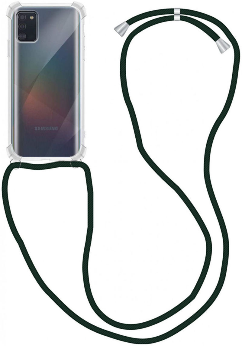 Samsung Galaxy A41 Hoesje Back Cover met Koord Zwart afbeelding 1