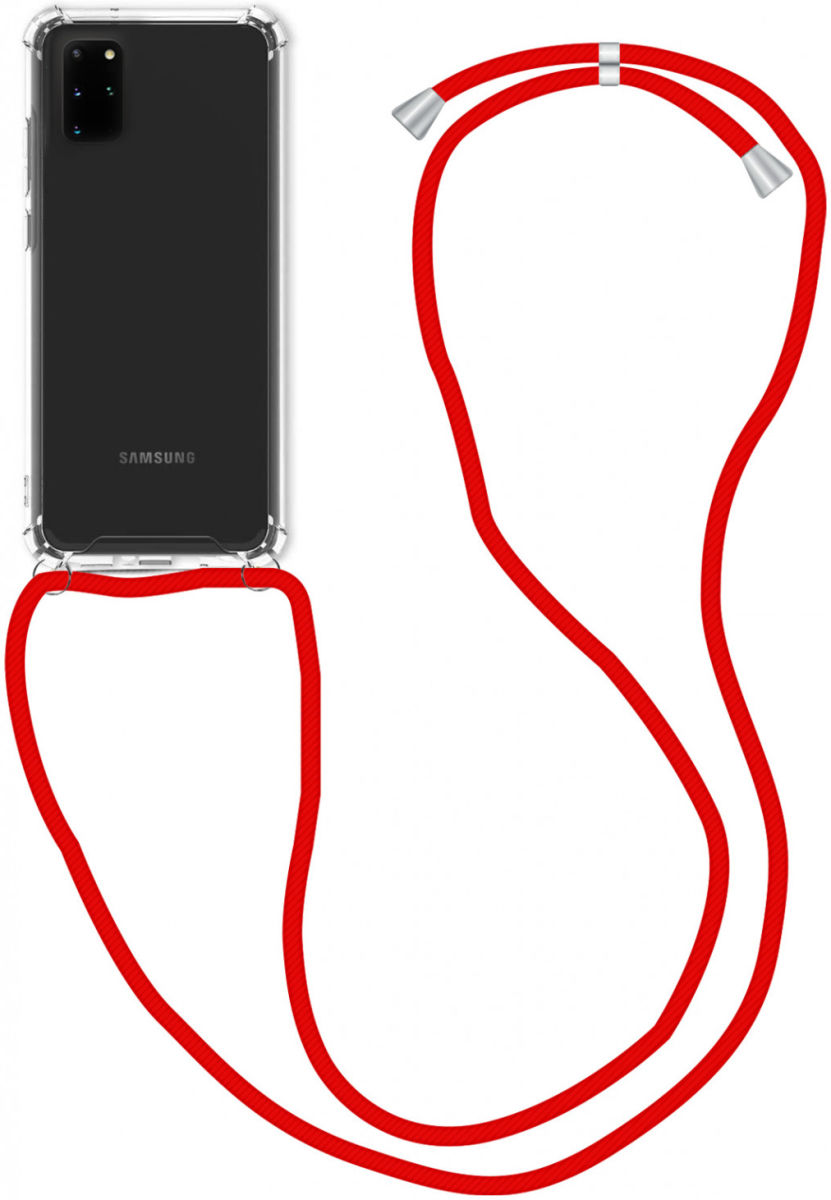 Samsung Galaxy A71 Hoesje Back Cover met Koord Rood afbeelding 1