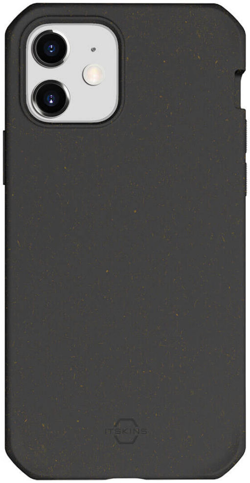 ITSKINS Feronia Bio iPhone 12 Mini Hoesje Duurzaam Materiaal Zwart afbeelding 1