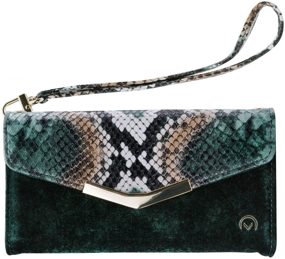 Mobilize Velvet Clutch Apple iPhone 12 / 12 Pro Hoesje Green Snake afbeelding 2