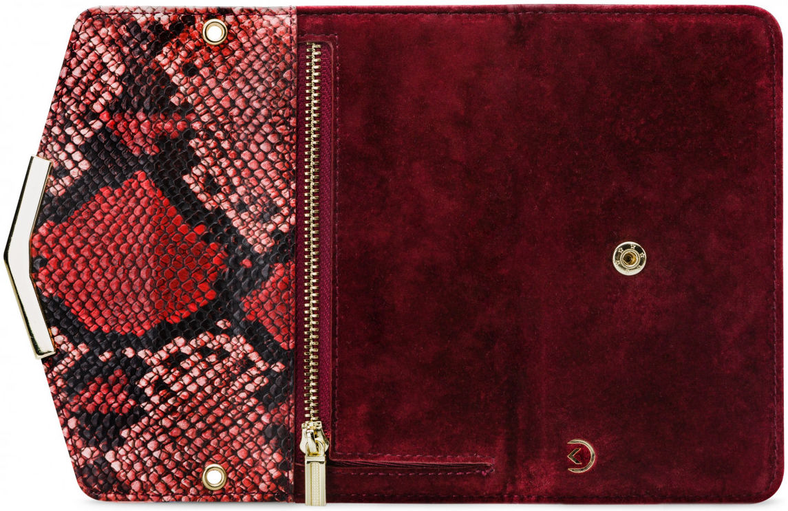 Mobilize Velvet Clutch Apple iPhone 12 / 12 Pro Hoesje Red Snake afbeelding 5