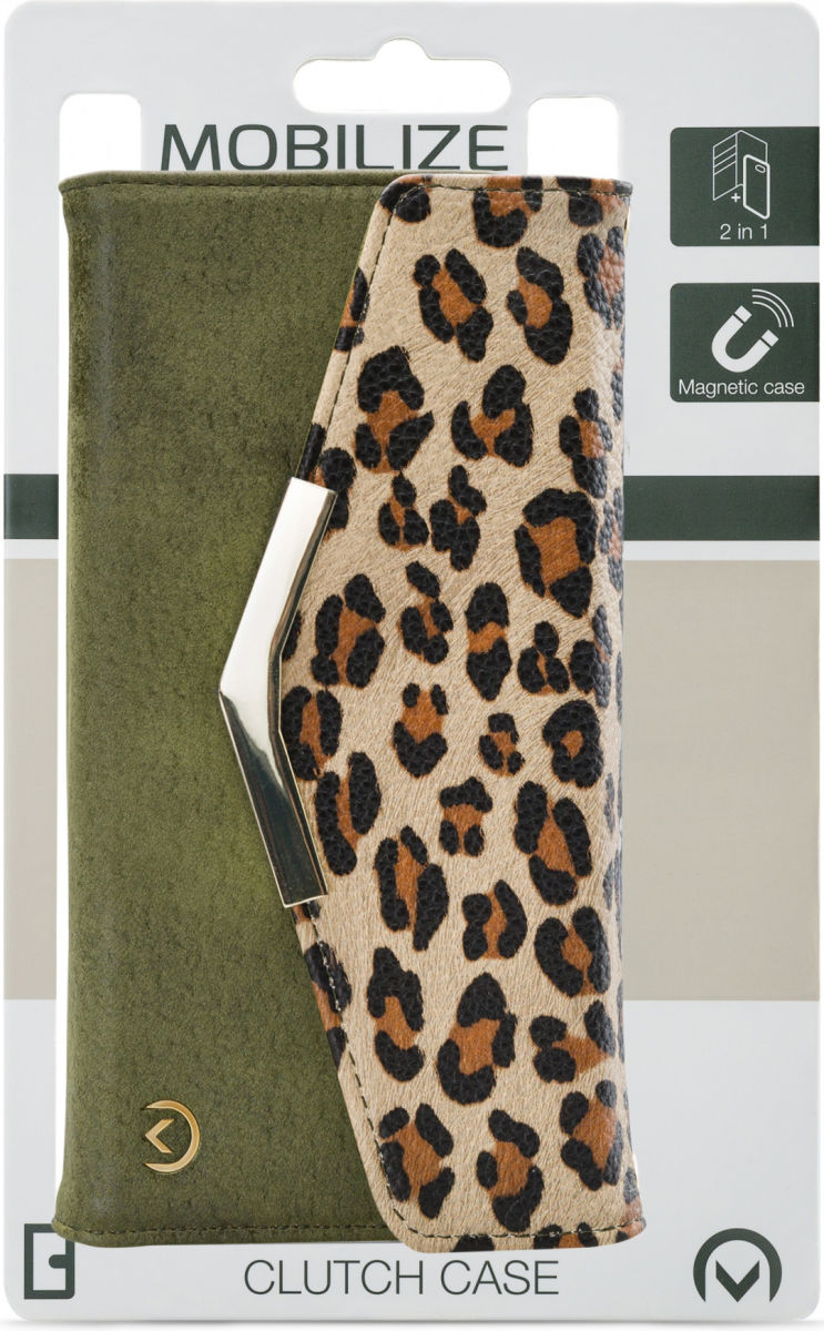 Mobilize Velvet Clutch Apple iPhone 12 / 12 Pro Hoesje Leopard afbeelding 7
