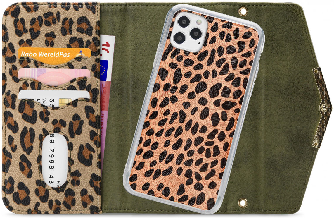 Mobilize Velvet Clutch Apple iPhone 12 / 12 Pro Hoesje Leopard afbeelding 1