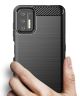 Motorola Moto G9 Plus Hoesje Geborsteld TPU Zwart