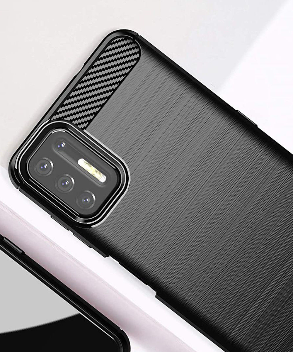 Motorola Moto G9 Plus Hoesje Geborsteld TPU Zwart afbeelding 5
