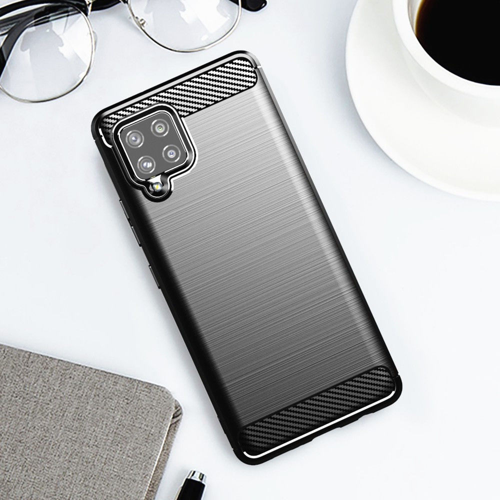 Samsung Galaxy A42 Hoesje Geborsteld TPU Flexibele Back Cover Zwart afbeelding 5