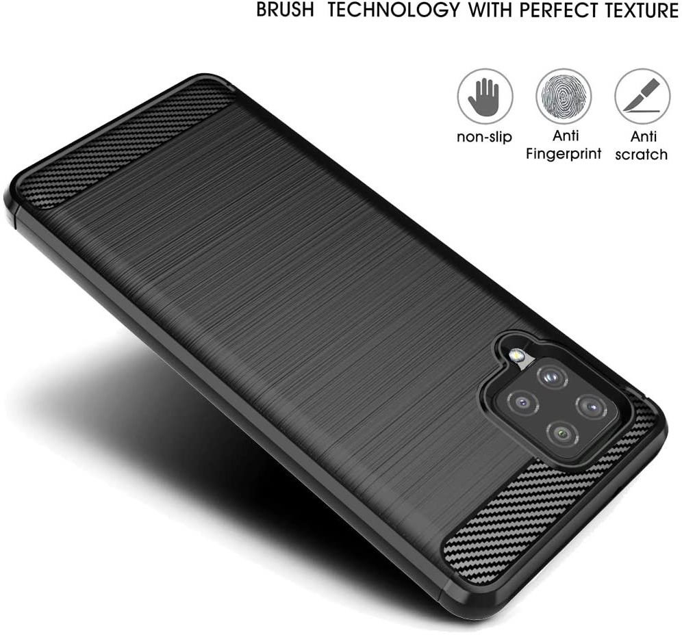 Samsung Galaxy A42 Hoesje Geborsteld TPU Flexibele Back Cover Zwart afbeelding 7