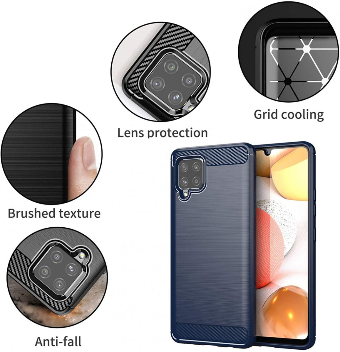 Samsung Galaxy A42 Hoesje Geborsteld TPU Flexibele Back Cover Zwart afbeelding 10