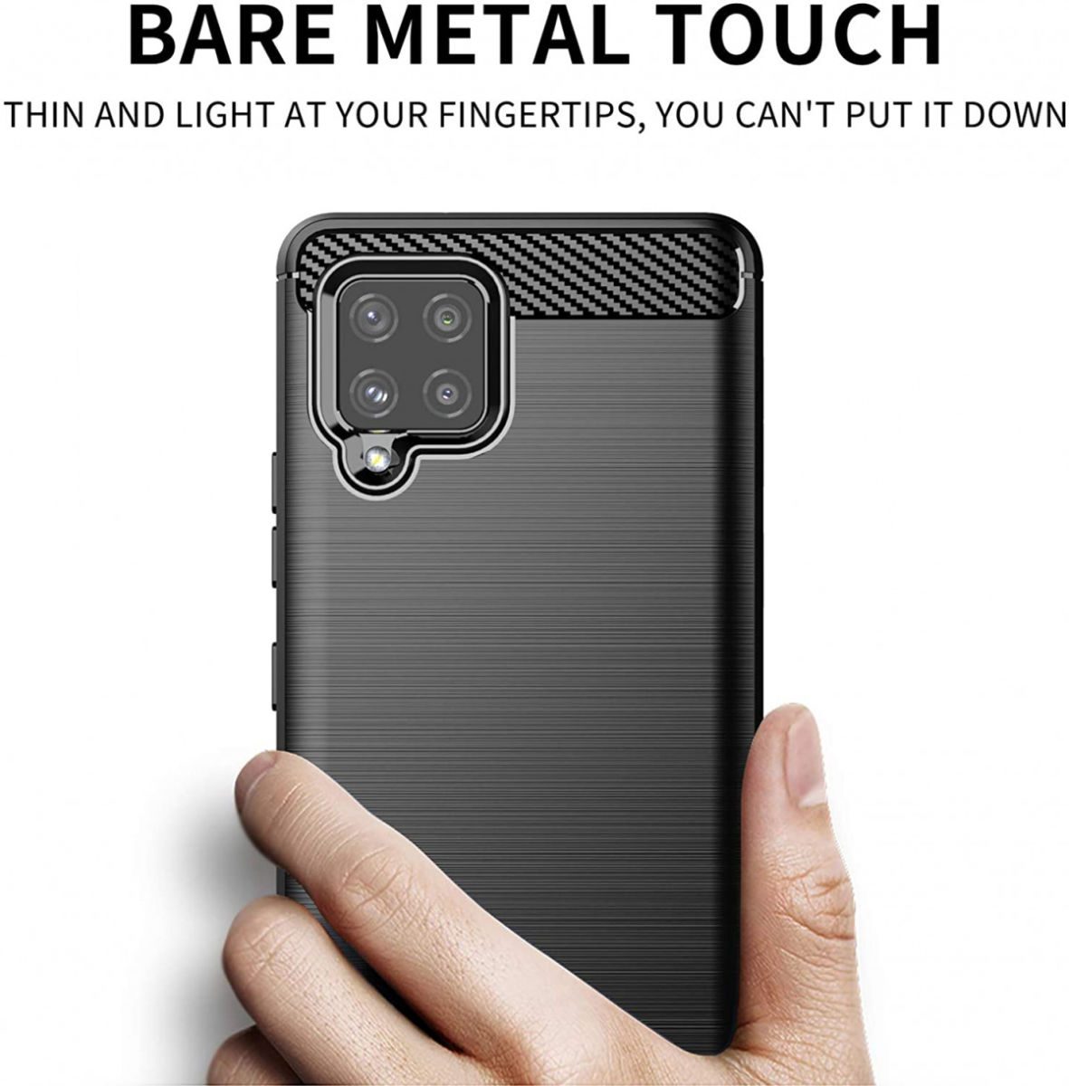Samsung Galaxy A42 Hoesje Geborsteld TPU Flexibele Back Cover Zwart afbeelding 11