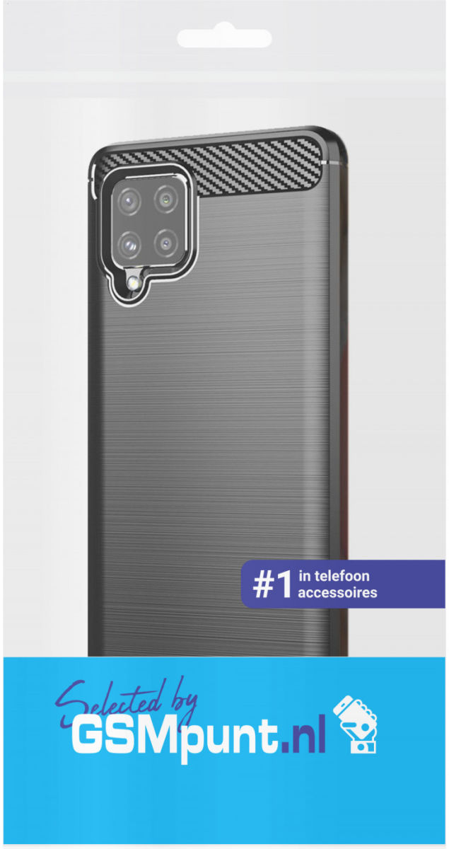 Samsung Galaxy A42 Hoesje Geborsteld TPU Flexibele Back Cover Zwart afbeelding 4