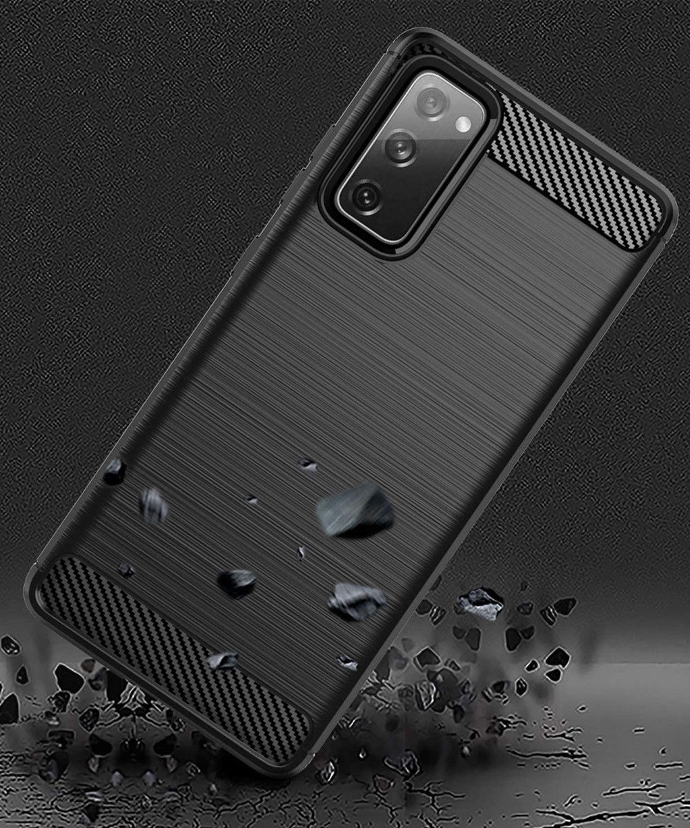 Samsung Galaxy S20 FE Hoesje Geborsteld TPU Back Cover Zwart afbeelding 11