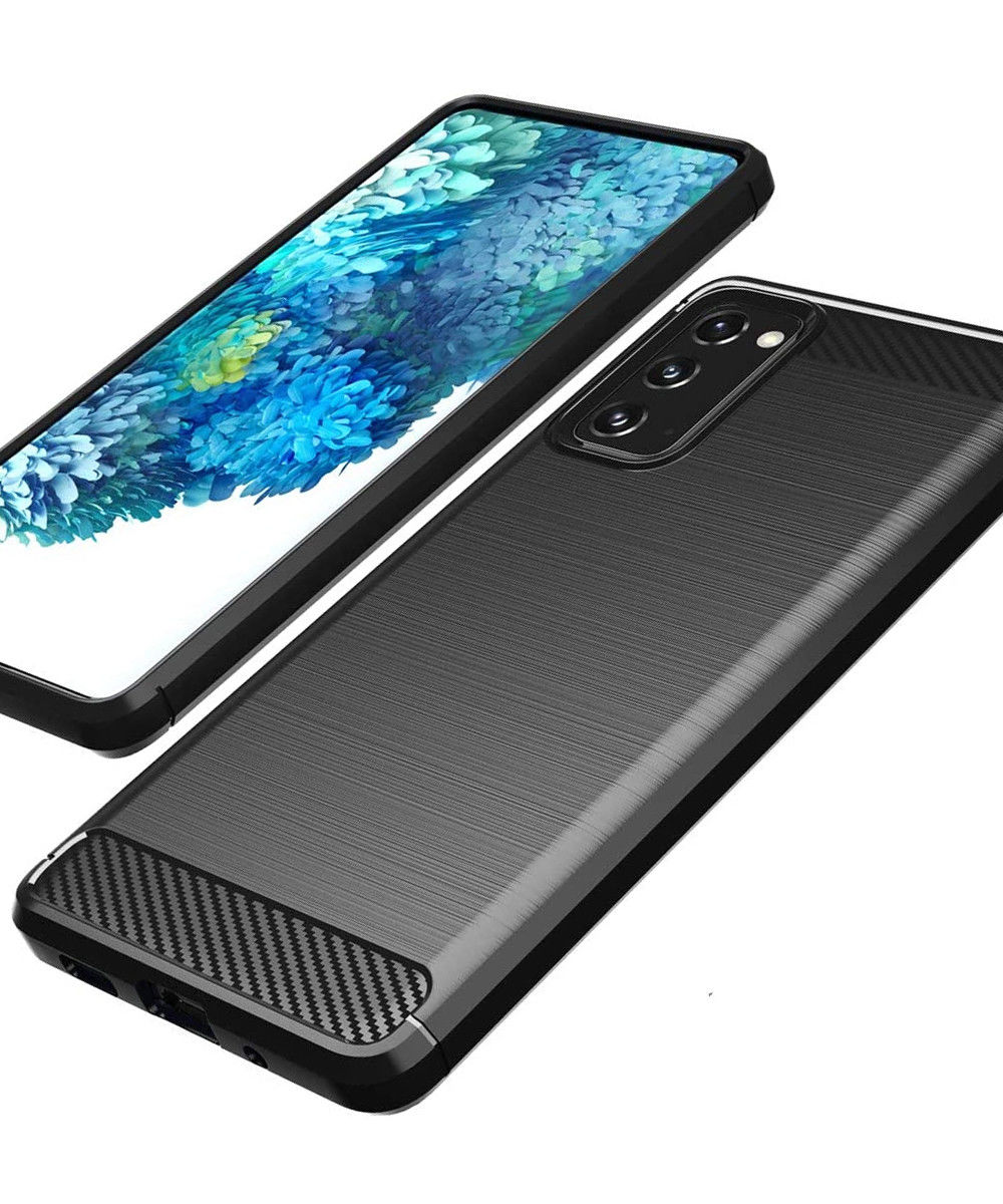 Samsung Galaxy S20 FE Hoesje Geborsteld TPU Back Cover Zwart afbeelding 8