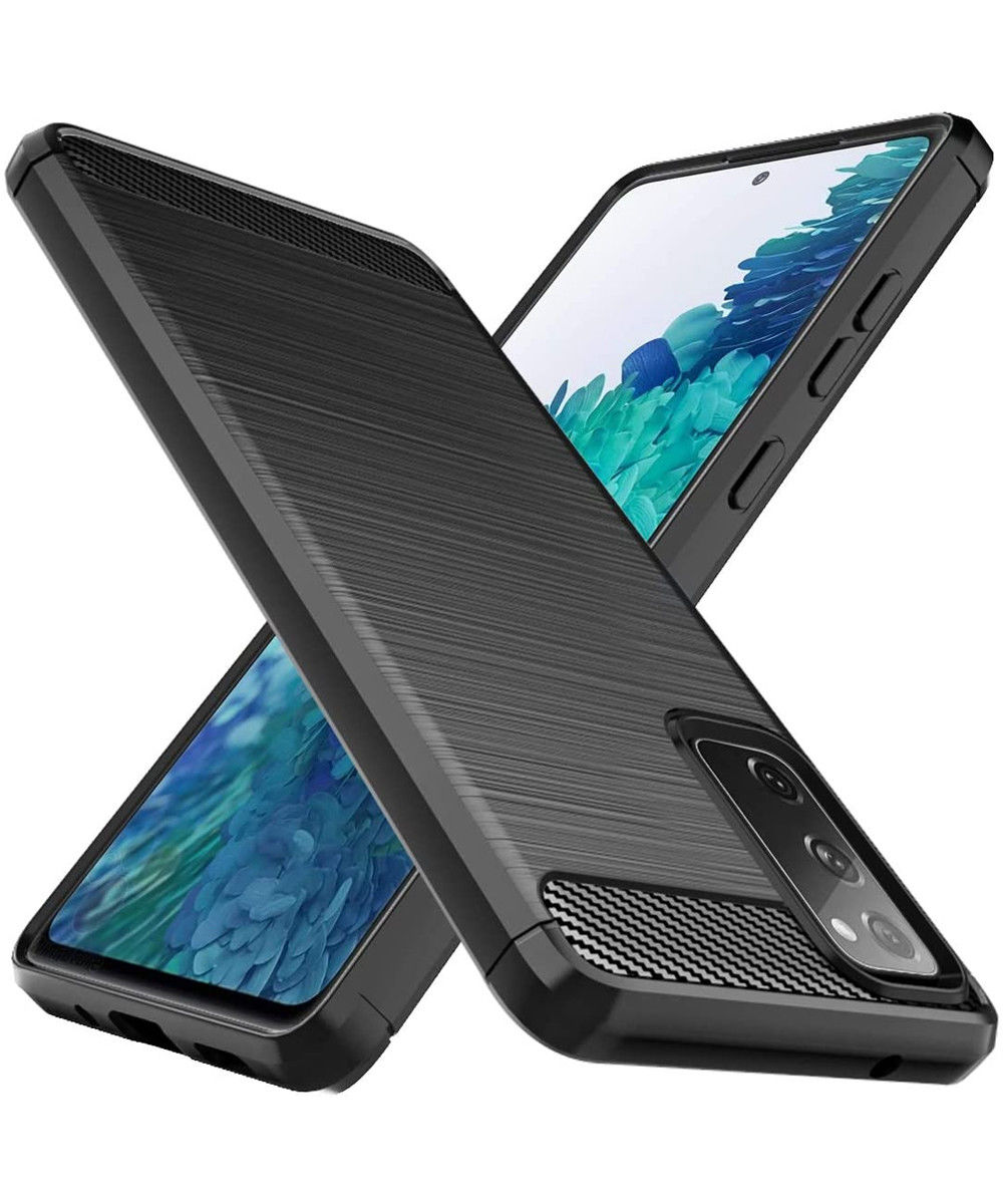 Samsung Galaxy S20 FE Hoesje Geborsteld TPU Back Cover Zwart afbeelding 5