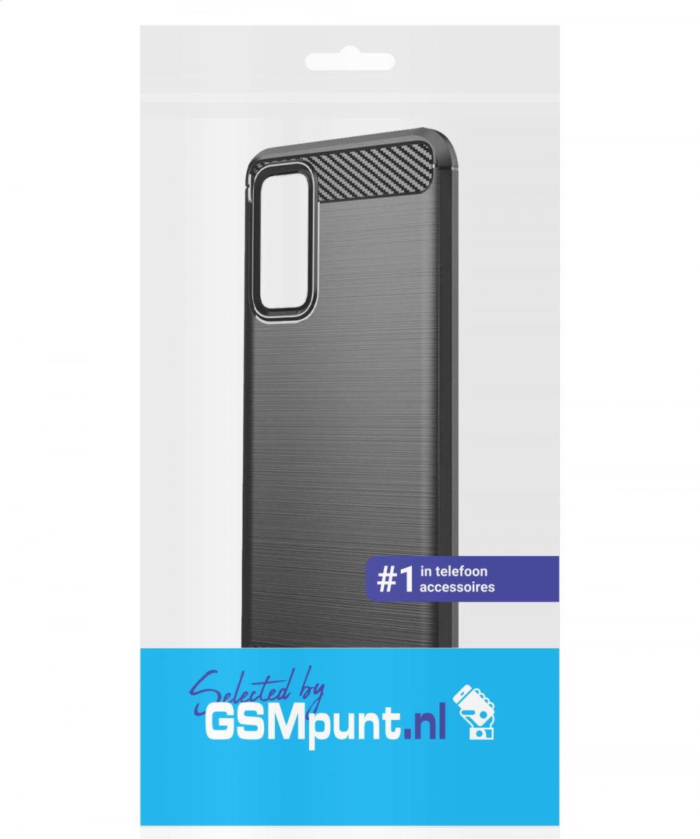 Samsung Galaxy S20 FE Hoesje Geborsteld TPU Back Cover Zwart afbeelding 4