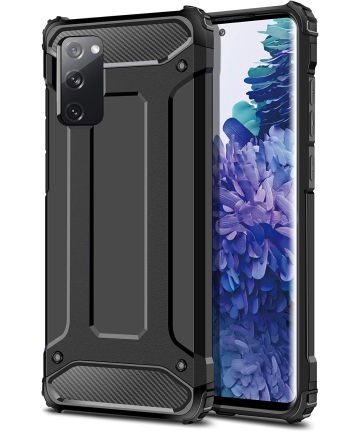 Samsung Galaxy S20 FE Hoesje Shock Proof Hybride Backcover Zwart Hoesjes