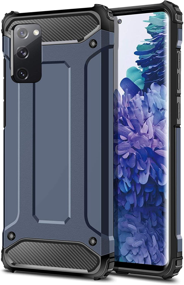 Samsung Galaxy S20 FE Hoesje Hybride Backcover Blauw afbeelding 1