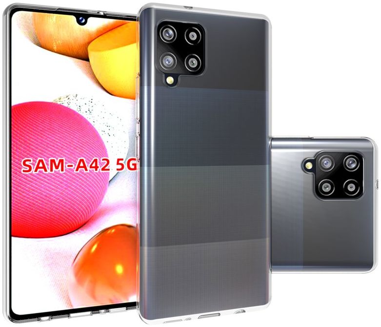 Samsung Galaxy A42 Back Cover Dun TPU Transparant afbeelding 1