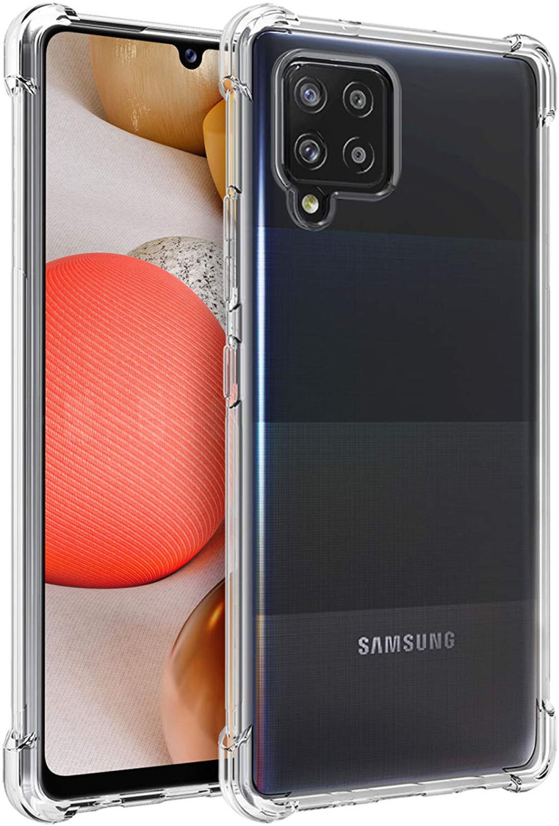 Samsung Galaxy A42 Hoesje Schokbestendig Dun TPU Transparant afbeelding 1