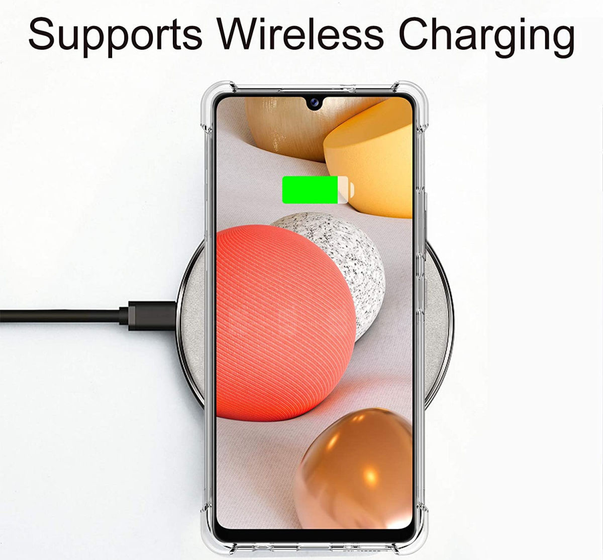 Samsung Galaxy A42 Hoesje Schokbestendig Dun TPU Transparant afbeelding 2