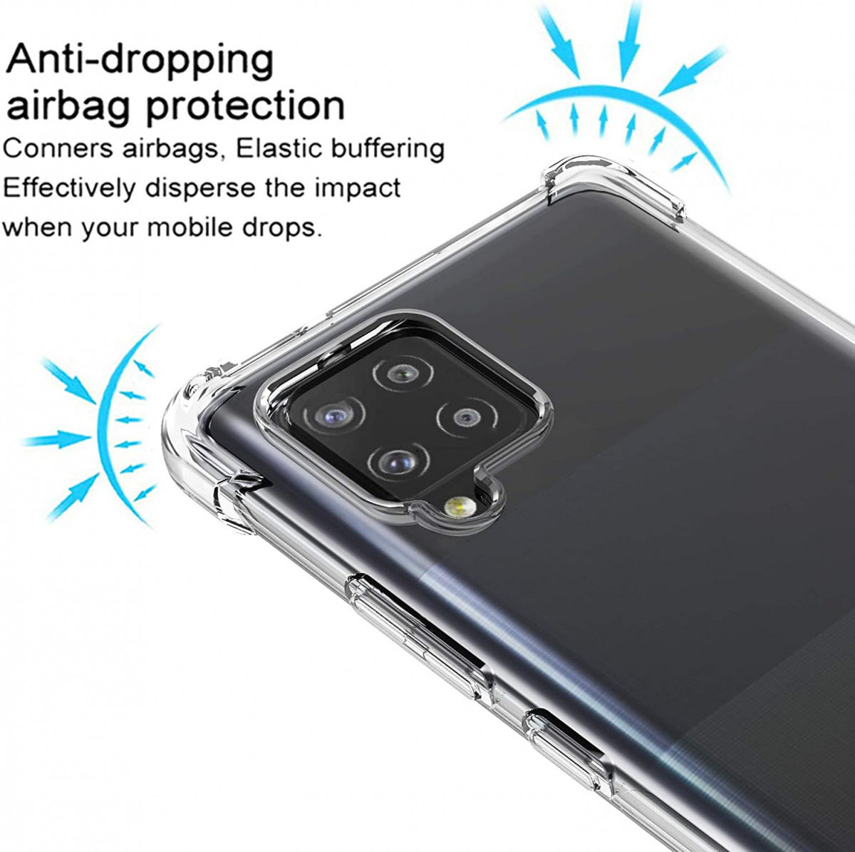 Samsung Galaxy A42 Hoesje Schokbestendig Dun TPU Transparant afbeelding 5