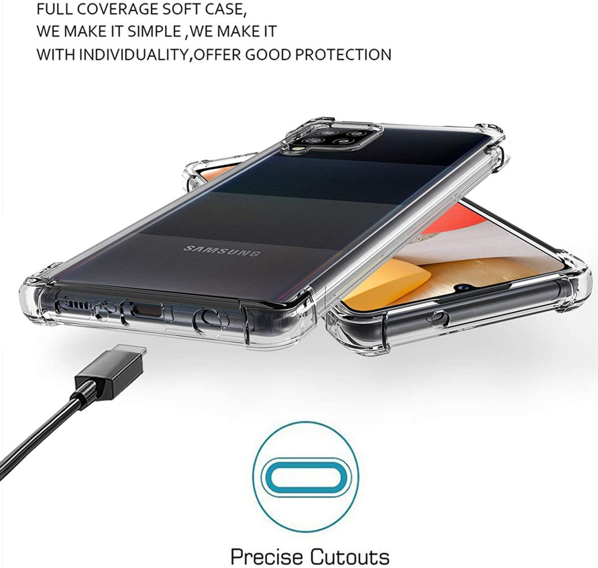 Samsung Galaxy A42 Hoesje Schokbestendig Dun TPU Transparant afbeelding 6