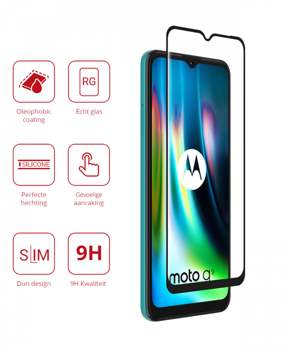 Rosso Motorola Moto G9 Play / E7 Plus Tempered Glass Screenprotector afbeelding 2