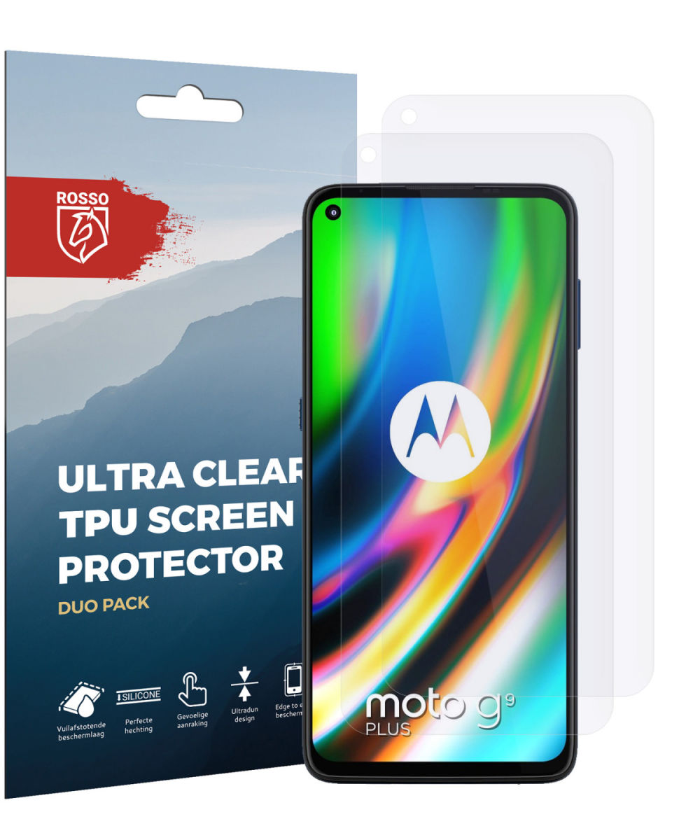 Rosso Motorola Moto G9 Plus Ultra Clear Screen Protector Duo Pack afbeelding 10