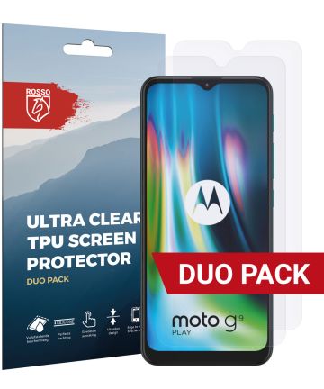 Rosso Motorola Moto G9 Play / E7+ Ultra Clear Screenprotector Duo Pack Screen Protectors