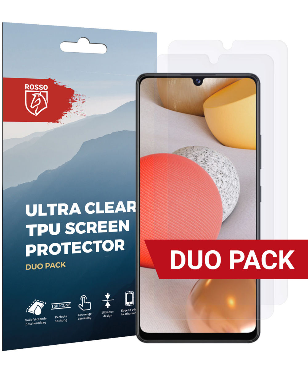 Rosso Samsung Galaxy A42 Ultra Clear Screen Protector Duo Pack afbeelding 1