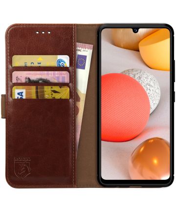 Rosso Element Samsung Galaxy A42 Hoesje Book Cover Bruin Hoesjes