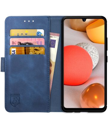 Rosso Element Samsung Galaxy A42 Hoesje Book Cover Blauw Hoesjes