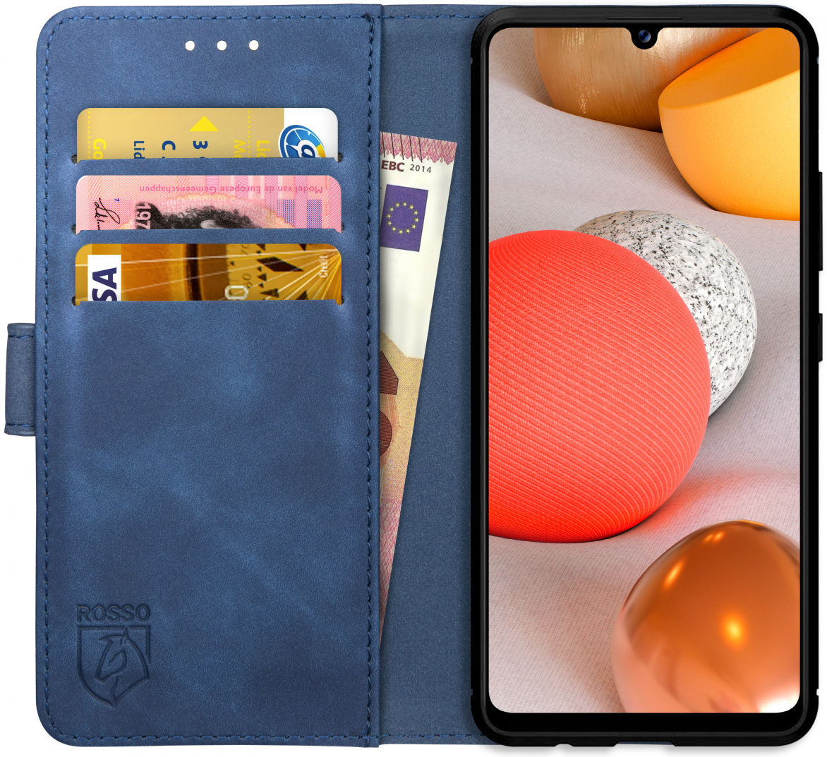 Rosso Element Samsung Galaxy A42 Hoesje Book Cover Blauw afbeelding 1