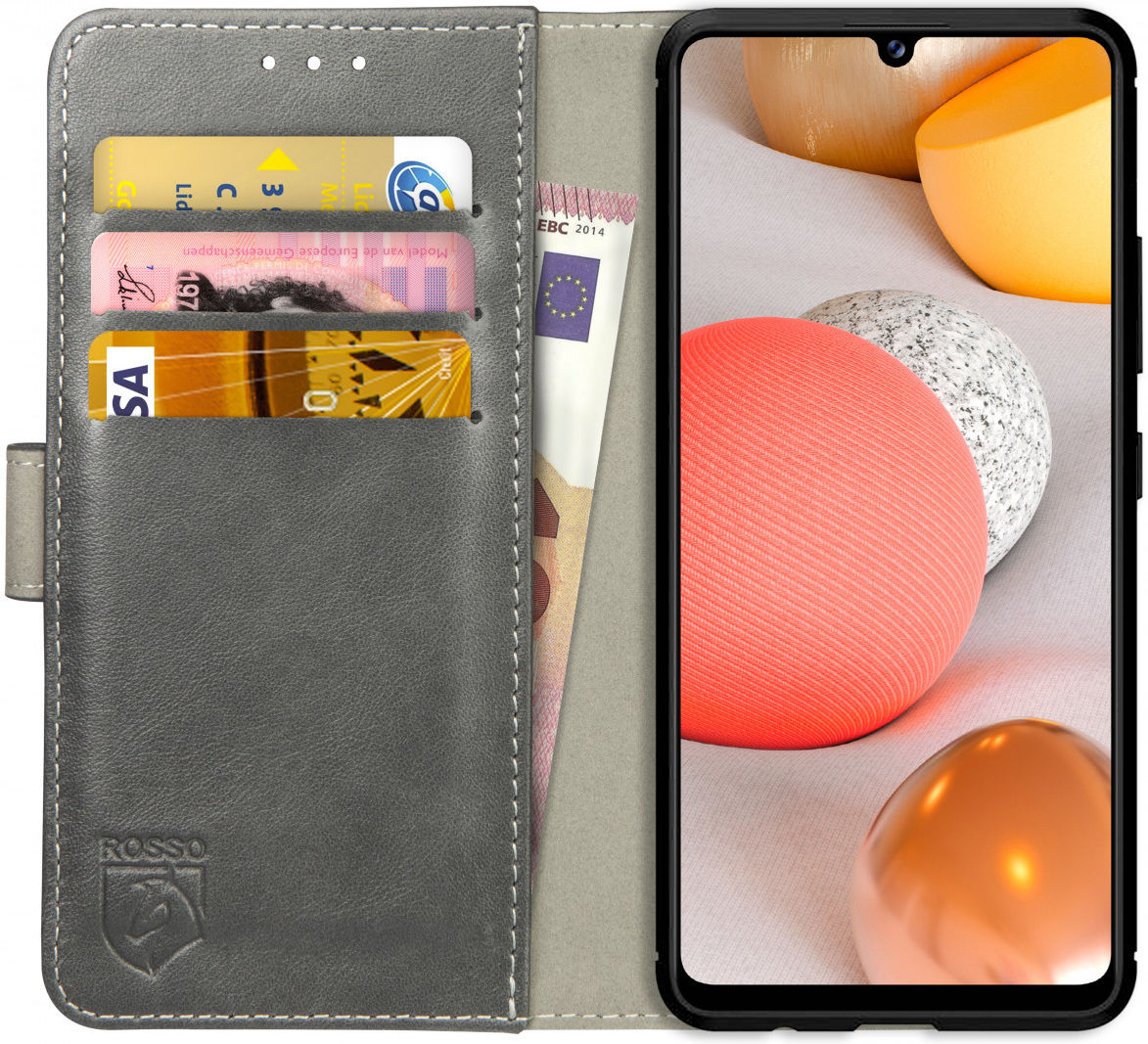Rosso Element Samsung Galaxy A42 Hoesje Book Cover Grijs afbeelding 1