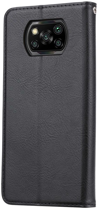 Xiaomi Poco X3/X3 Pro Hoesje Portemonnee Book Case Kunstleer Zwart afbeelding 3