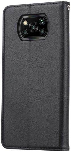 Xiaomi Poco X3/X3 Pro Hoesje Portemonnee Book Case Kunstleer Zwart afbeelding 3