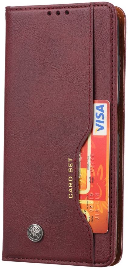 Xiaomi Poco X3/X3 Pro Hoesje Portemonnee Book Case Kunstleer Bordeaux afbeelding 1