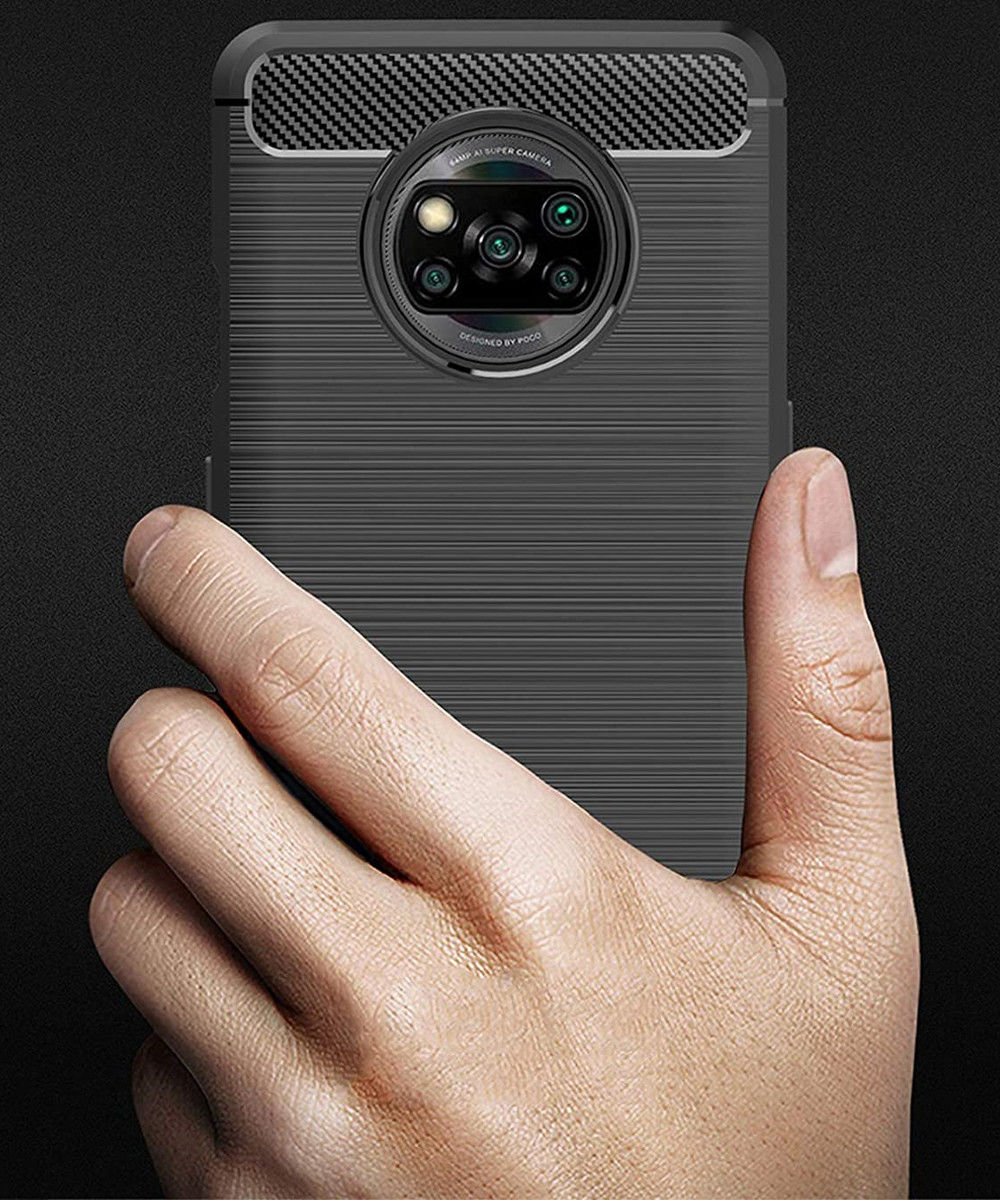 Xiaomi Poco X3/X3 Pro Hoesje Geborsteld TPU Flexibele Back Cover Blauw afbeelding 10