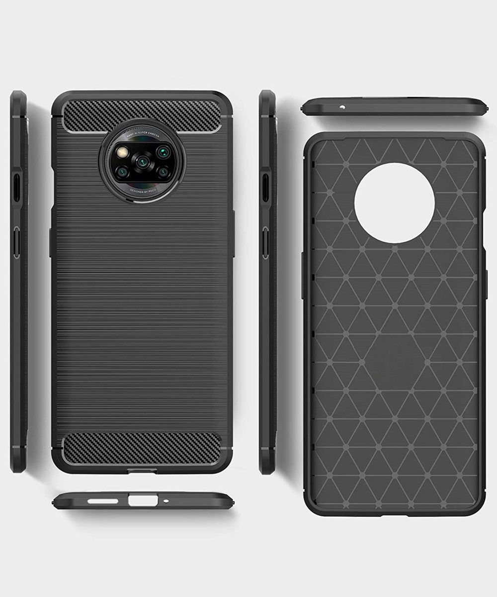 Xiaomi Poco X3/X3 Pro Hoesje Geborsteld TPU Flexibele Back Cover Blauw afbeelding 7