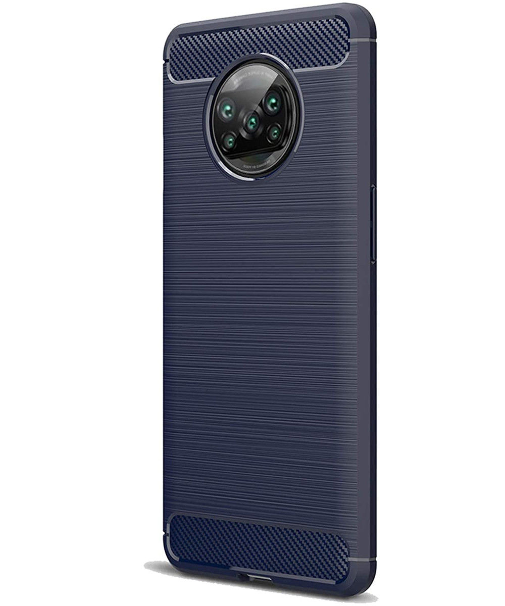 Xiaomi Poco X3/X3 Pro Hoesje Geborsteld TPU Flexibele Back Cover Blauw afbeelding 1