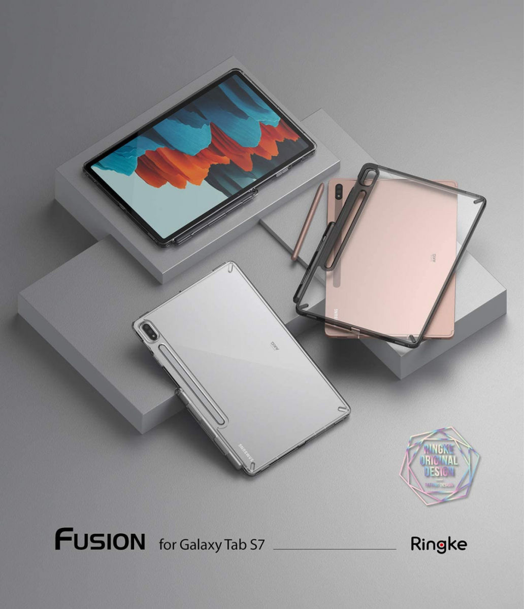 Ringke Fusion Samsung Galaxy Tab S7 Hoes Smoke Black afbeelding 8