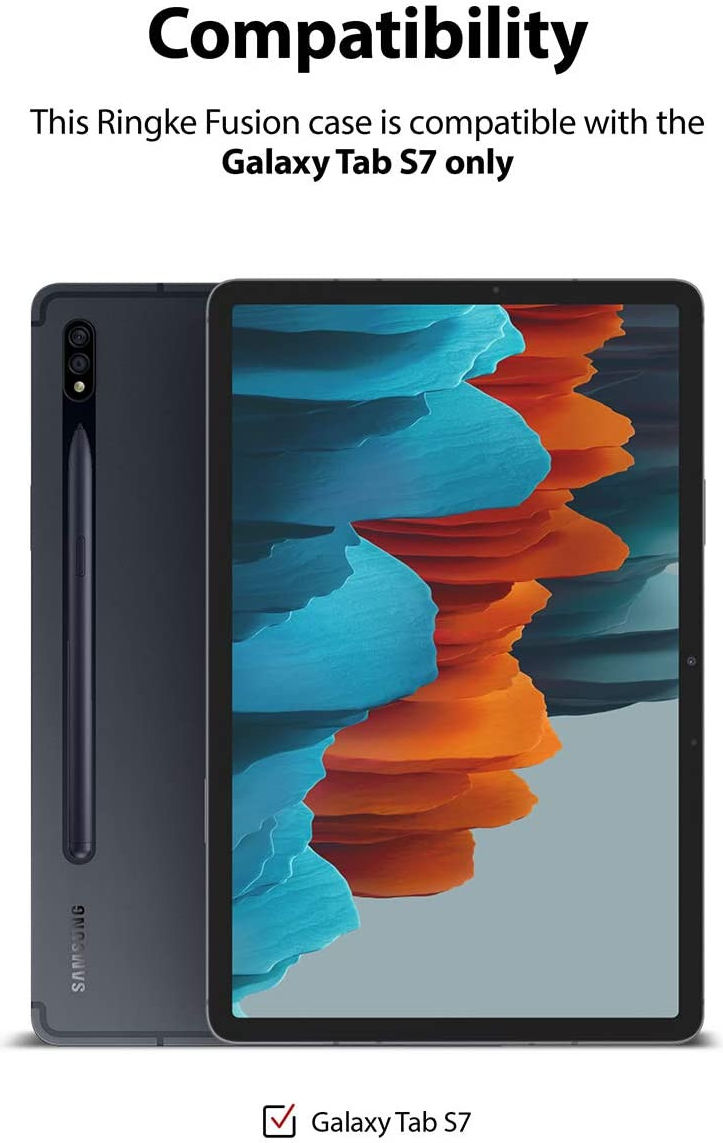 Ringke Fusion Samsung Galaxy Tab S7 Hoes Smoke Black afbeelding 9