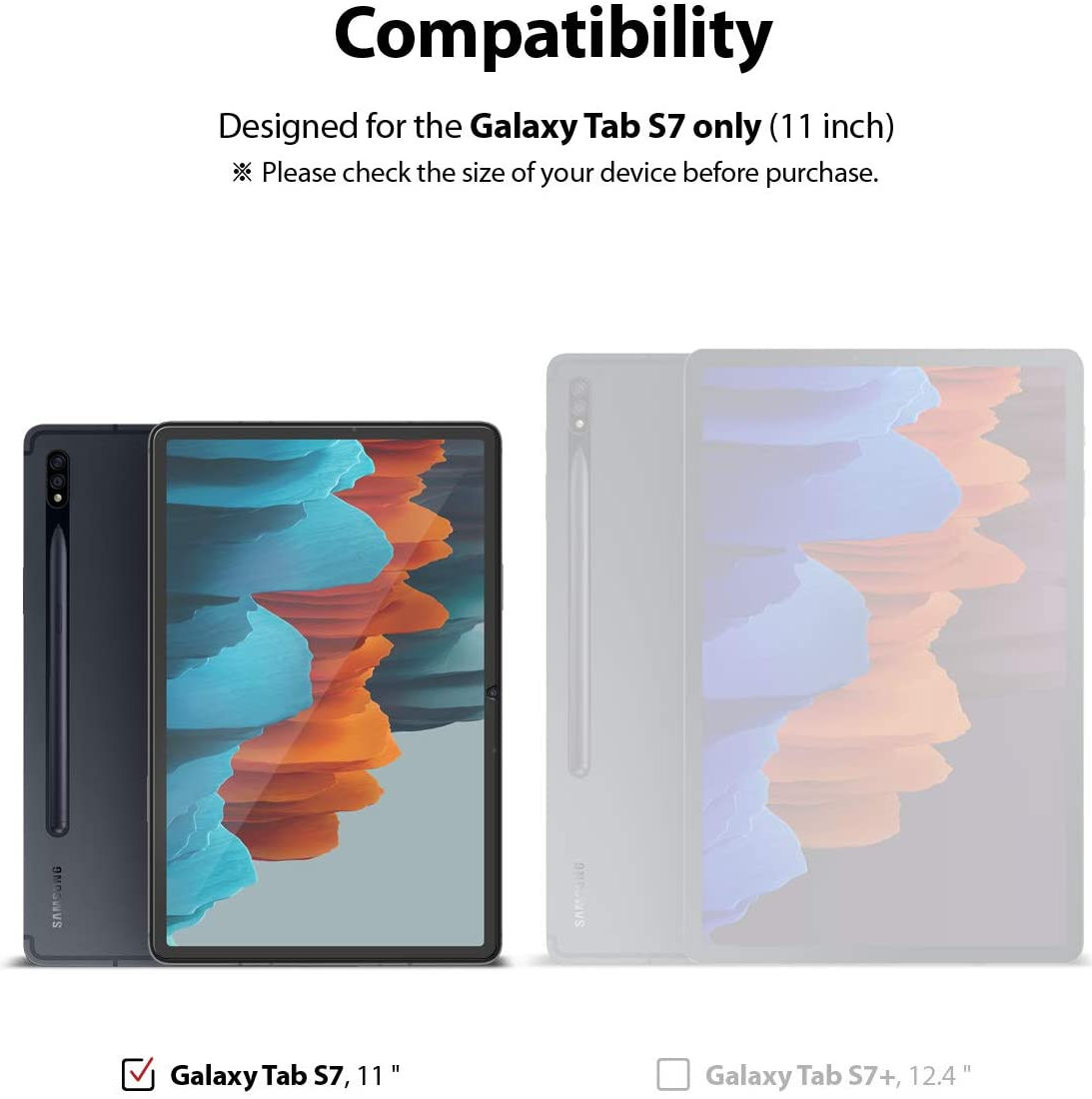 Ringke Invisible Defender Samsung Galaxy Tab S7 Screenprotector afbeelding 13