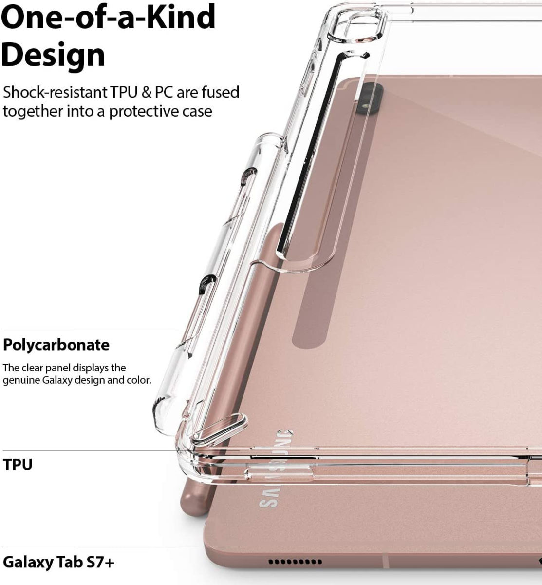 Ringke Fusion Samsung Galaxy Tab S7 Plus Hoes Transparant afbeelding 3