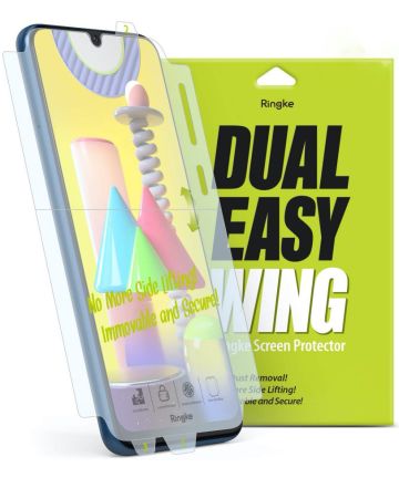 Ringke Dual Easy Wing Samsung Galaxy M31s Screenprotector (Duo Pack) Screen Protectors