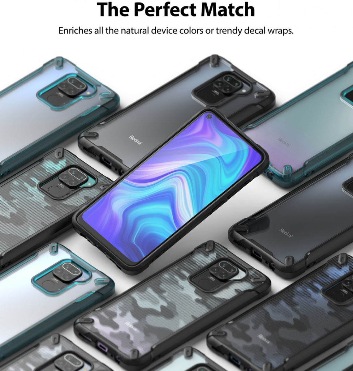 Ringke Fusion X Xiaomi Redmi Note 9 Hoesje Zwart afbeelding 8